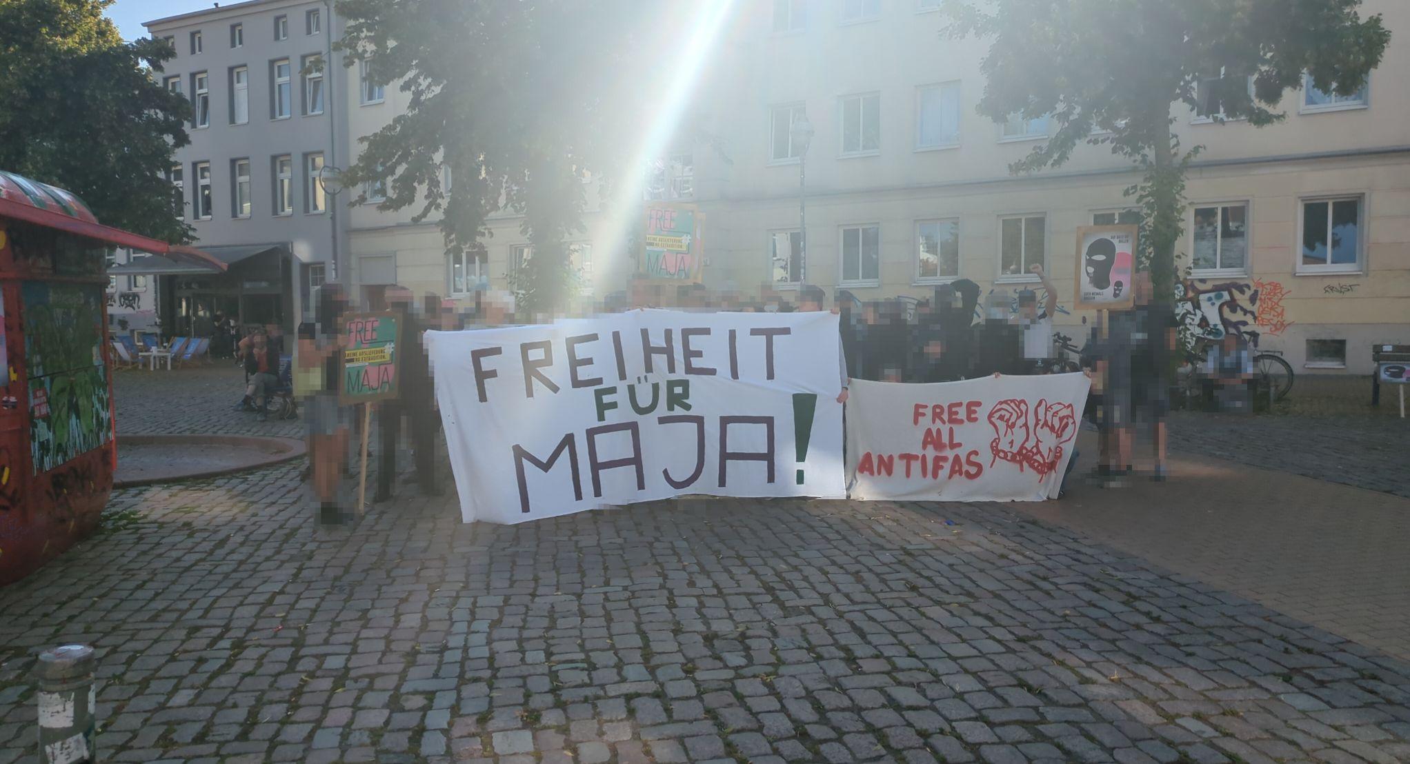 Kundgebung gegen die Auslieferung von Maja nach Ungarn